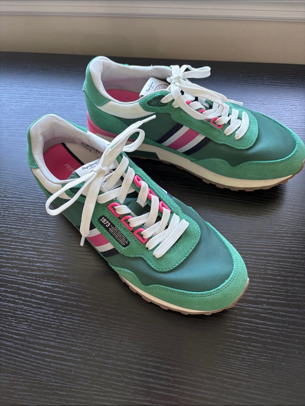 Pepe Jeans Green, Pink & White Women's Sneakers